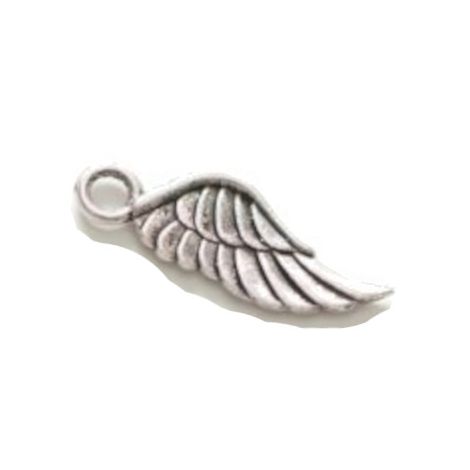 Zawieszka metalowa Charms ScrapBerry's Skrzydło Srebro, 21mm